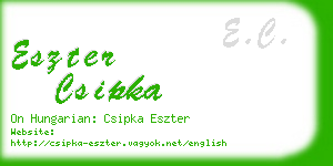 eszter csipka business card